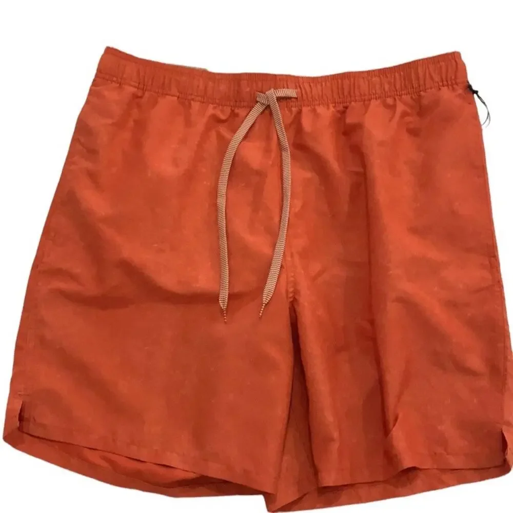 New Goodfellow orange swim trunks. Size large. - Picture 1 of 14